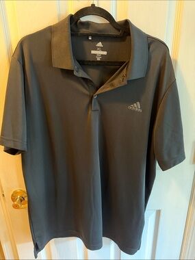 adidas Men's Dark Gray Performance Polo